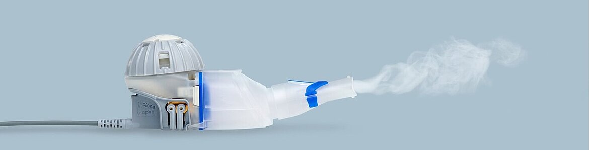 Aerosol generation with an eFlow® Technology nebulizer (Image: PARI Pharma GmbH)